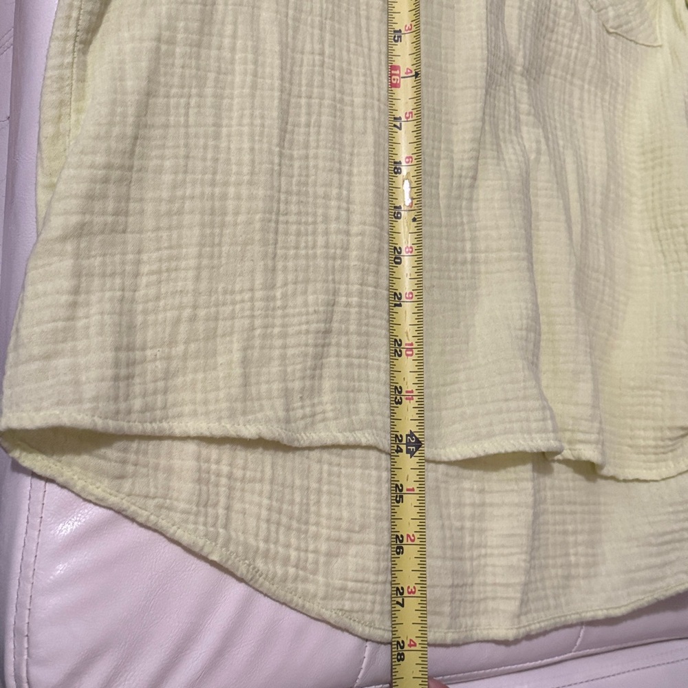 CeCe brand 100% Cotton PopOver Top-Sz M-Light Key Lime Color-Textured-EUC - Picture 11 of 12